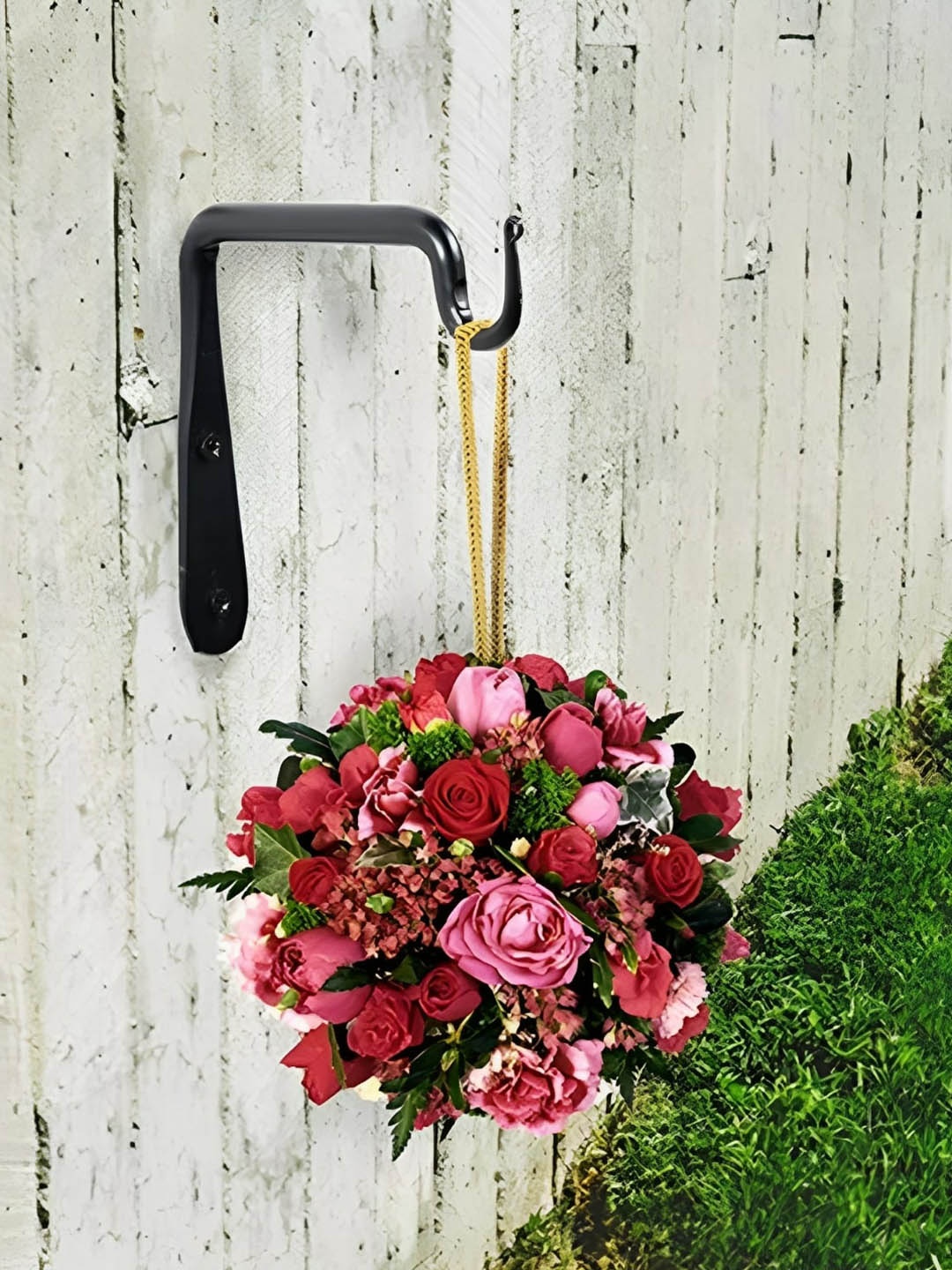 

ecofynd Black 4 Pieces Hanging Plant Bracket Wall Hooks