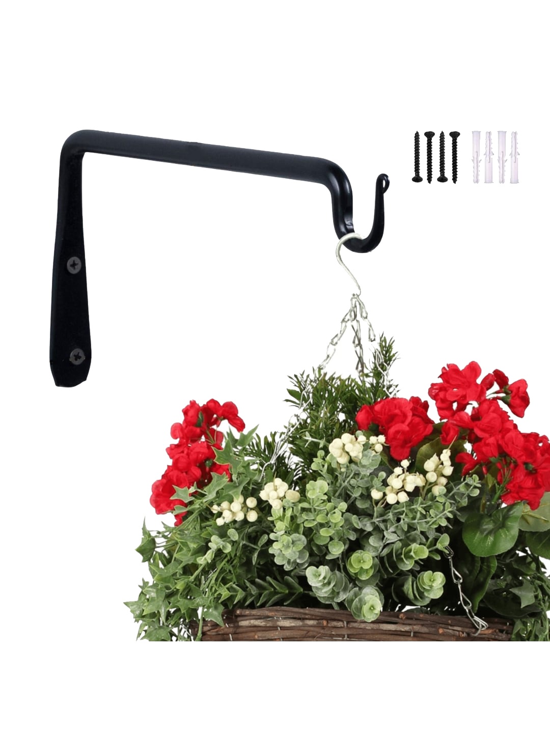 

ecofynd Black 2 Pieces Hanging Plant Bracket Wall Hooks