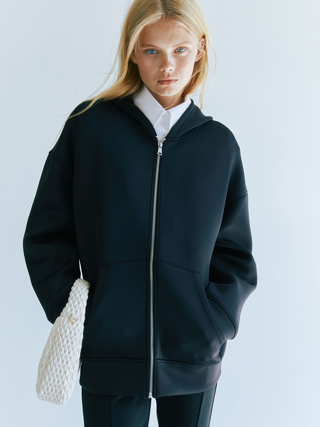 H&M Oversized Scuba Hoodie, Black