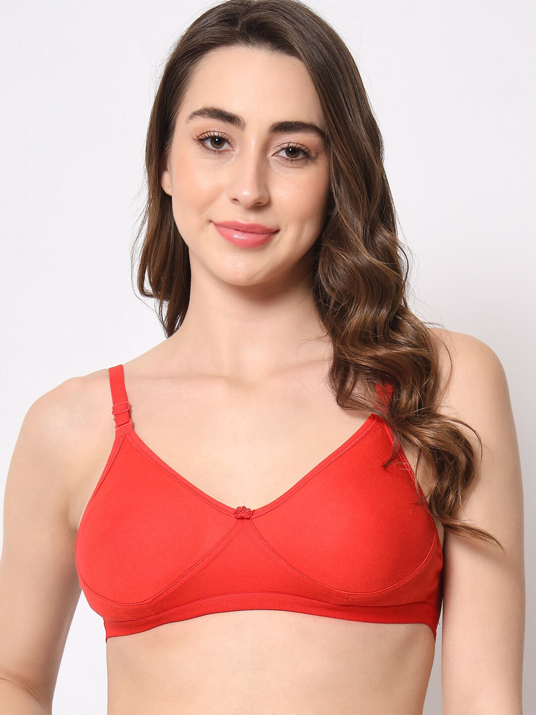 

BEWILD Full Coverage Non Padded Non-Wired Bra With Moisture Wicking, Red