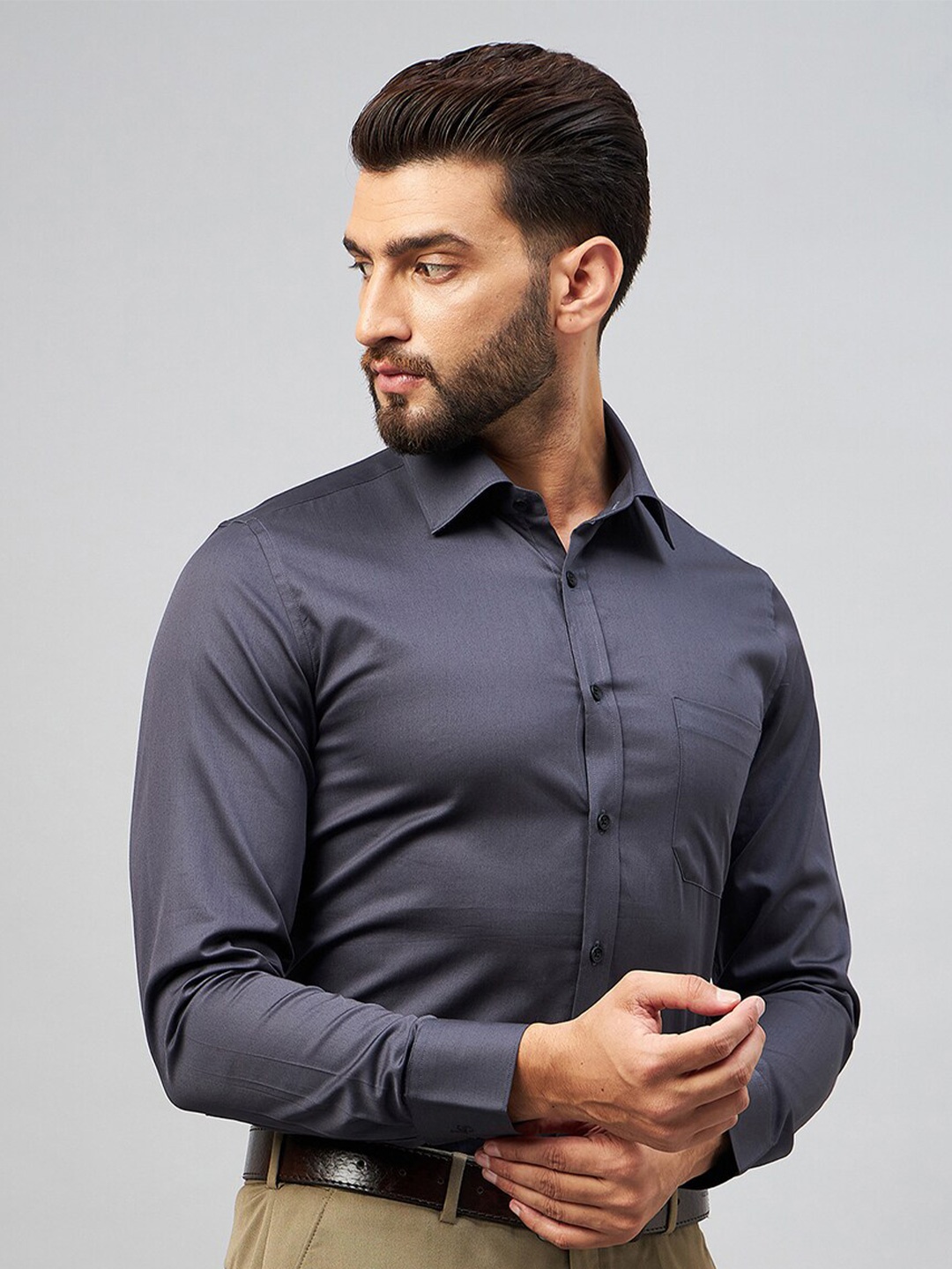 

LOUIS STITCH Comfort Regular Fit Cotton Formal Shirt, Cream