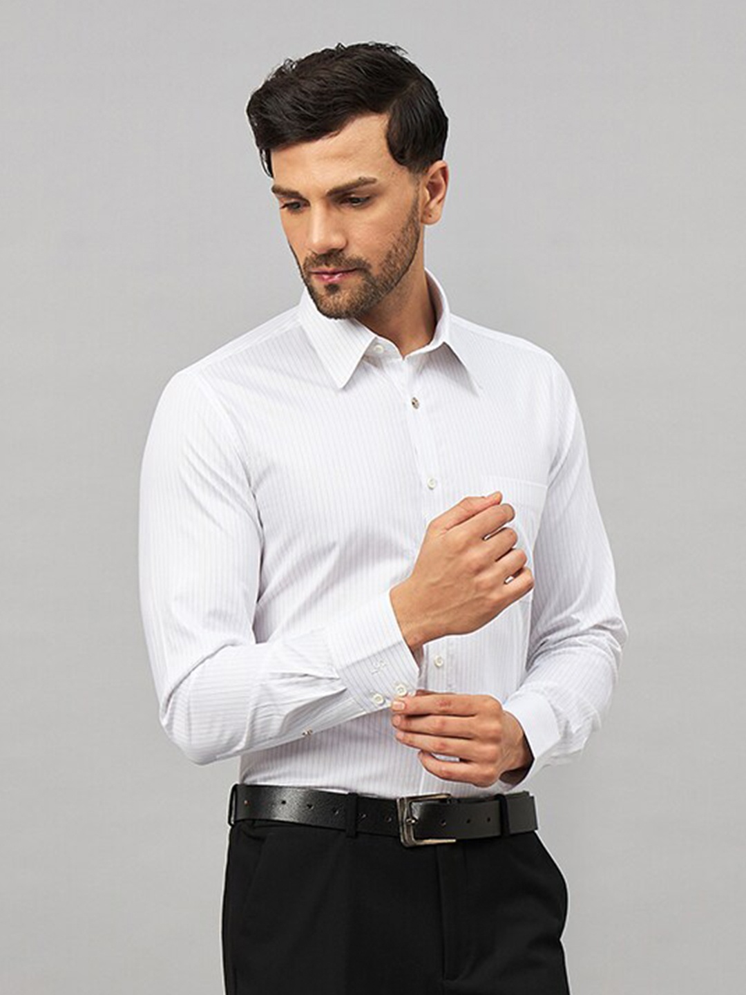 

LOUIS STITCH Comfort Cotton Formal Shirt, White