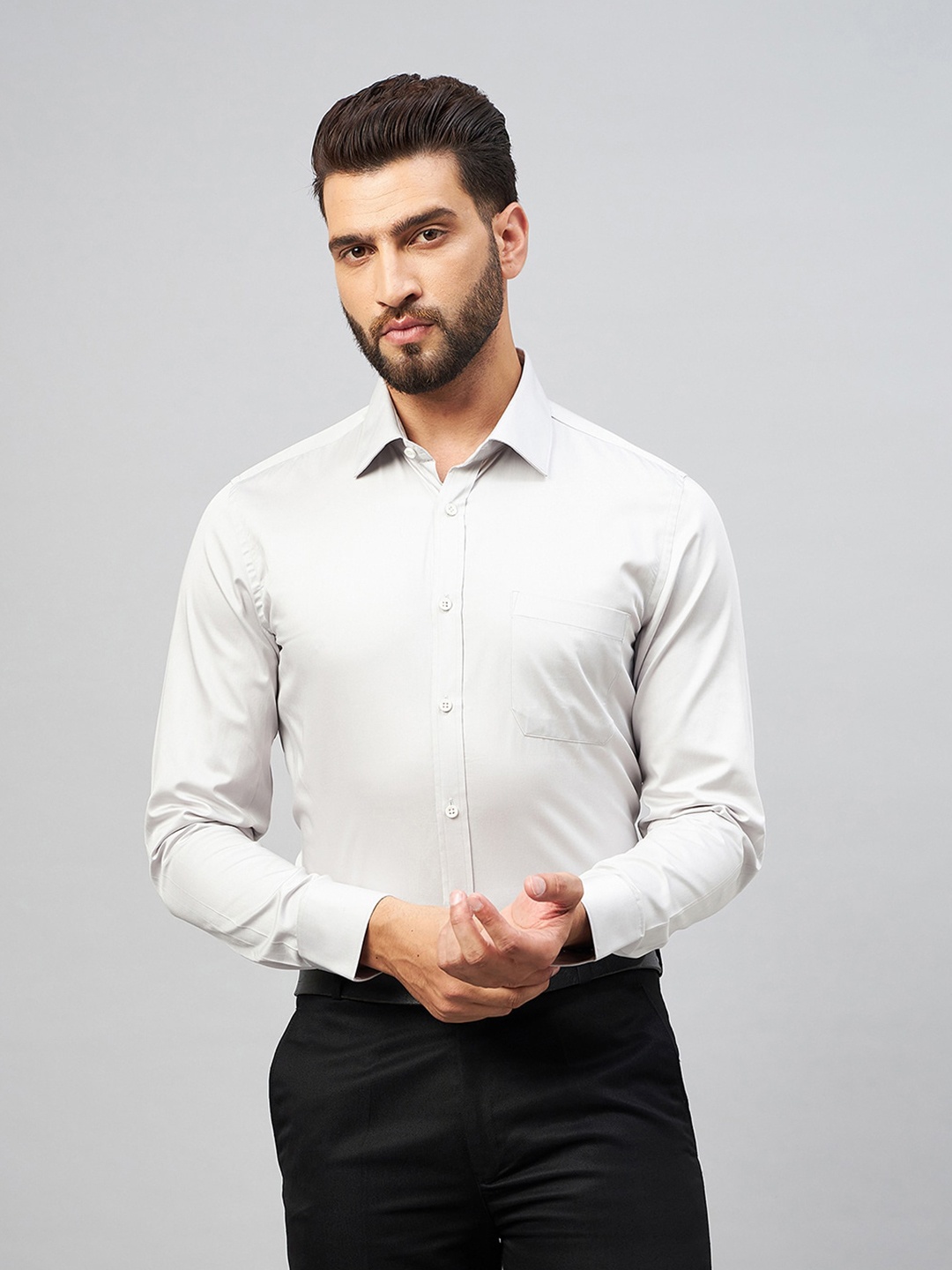 

LOUIS STITCH Comfort Cotton Formal Shirt, Green