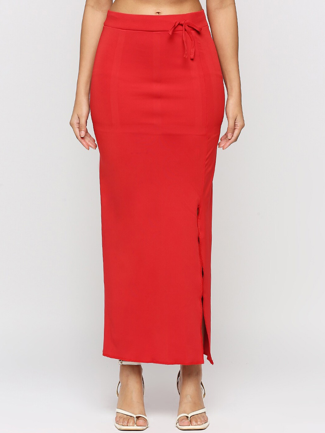 

RedRose Tie-Up Saree Shapewear, Red