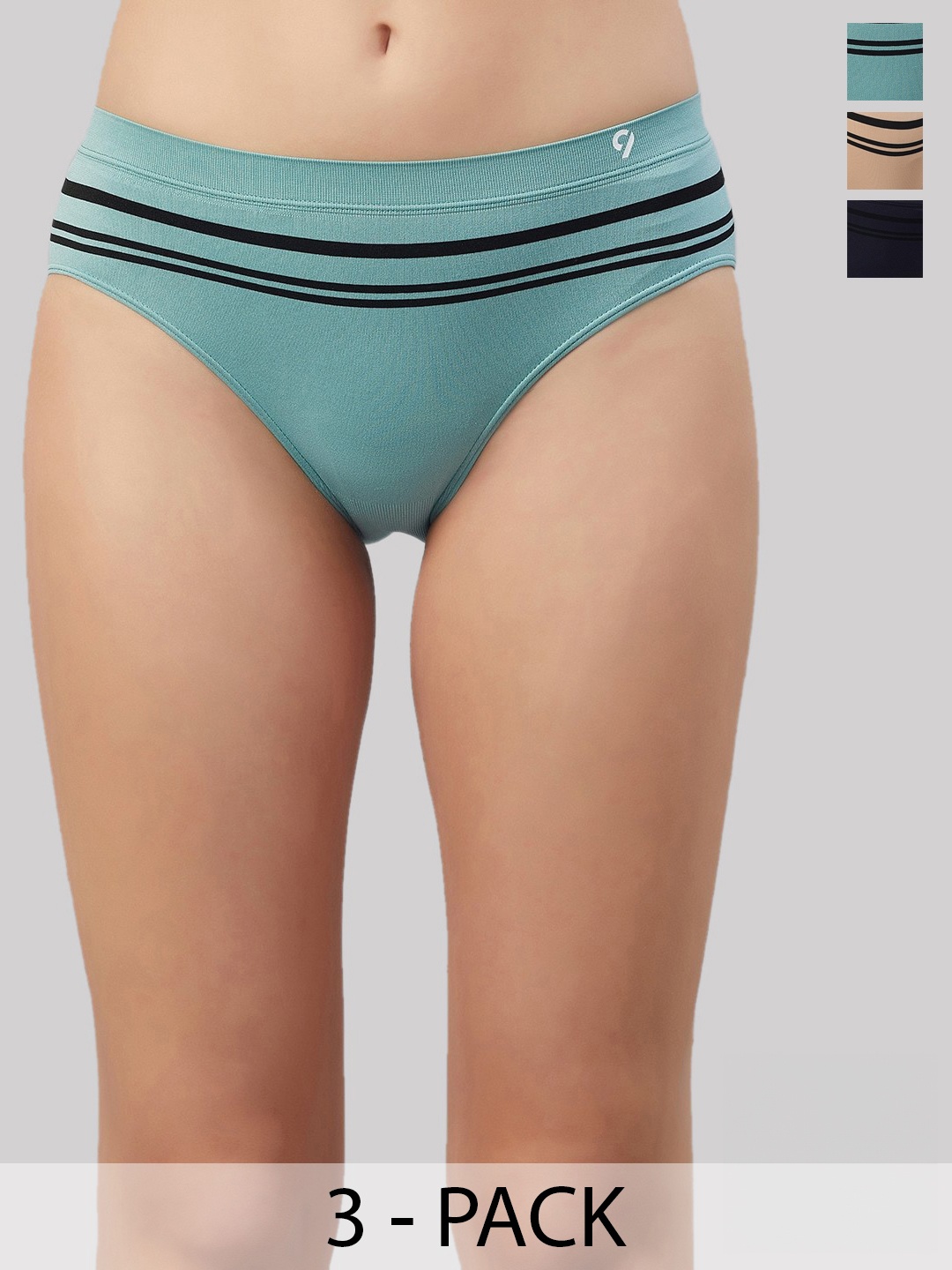 

C9 AIRWEAR Pack Of 3 Seamless Bikini Briefs, Blue