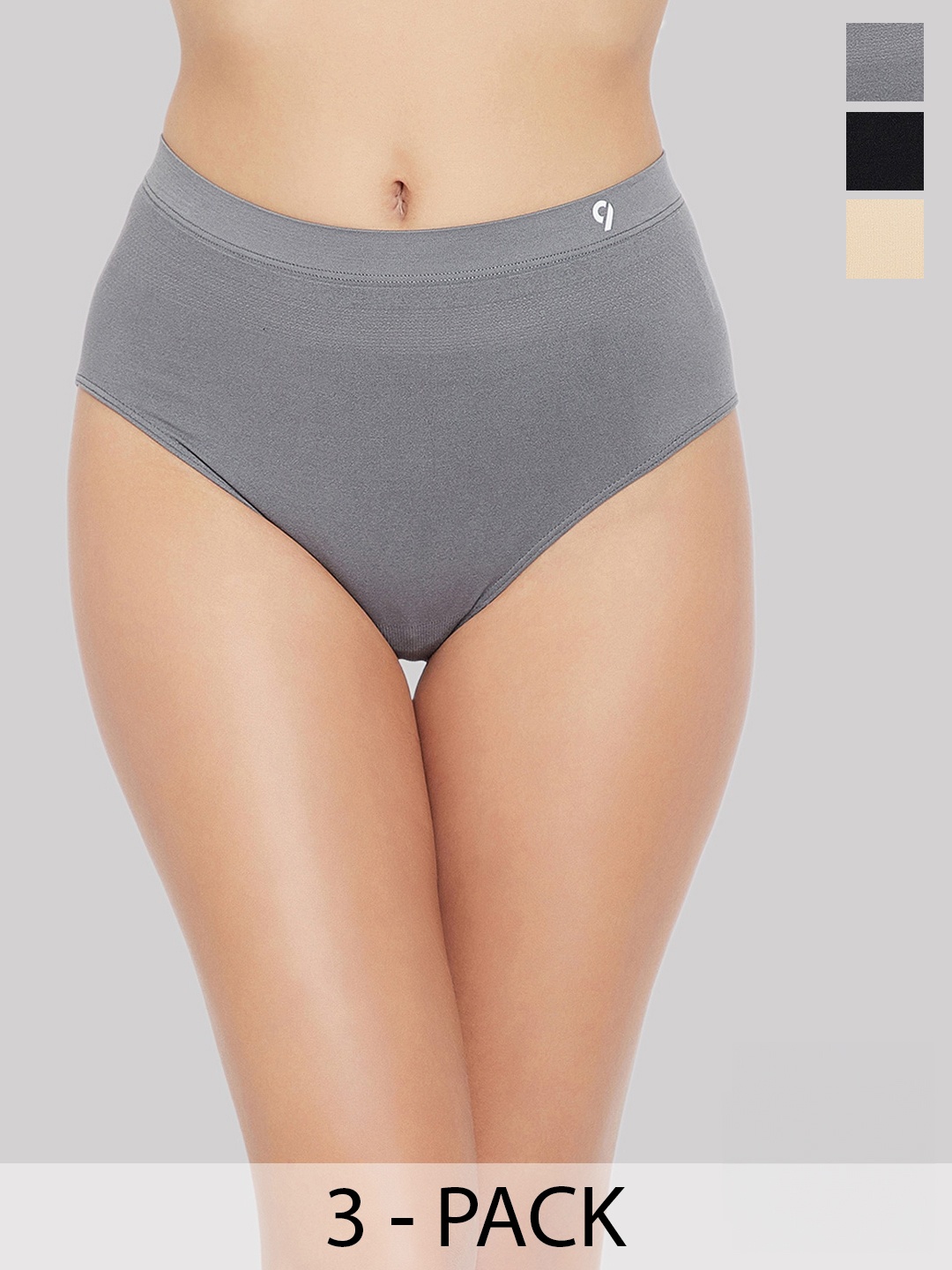 

C9 AIRWEAR Pack Of 3 Seamless Hipster Briefs, Grey