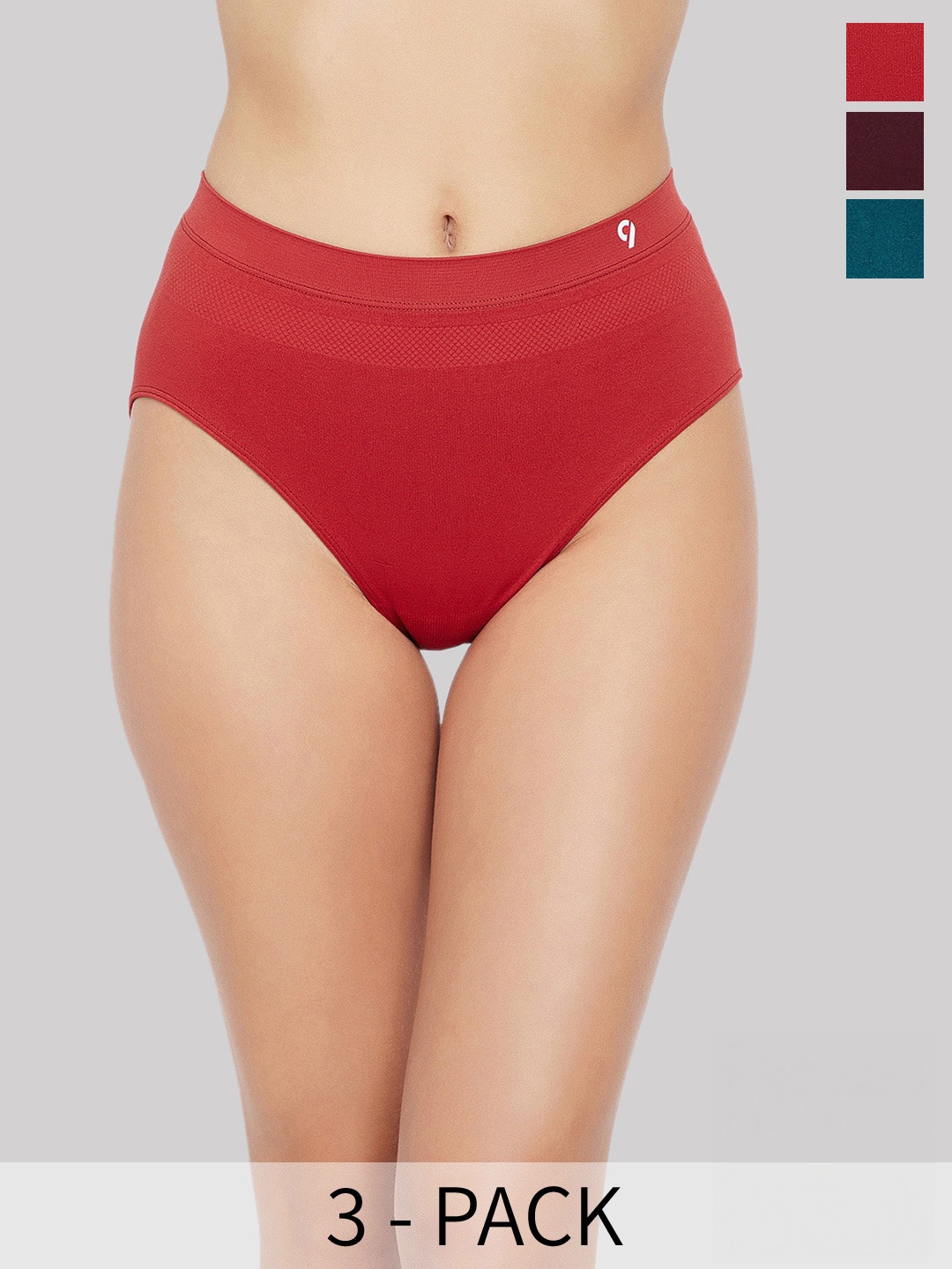 

C9 AIRWEAR Pack Of 3 Seamless Hipster Briefs, Red