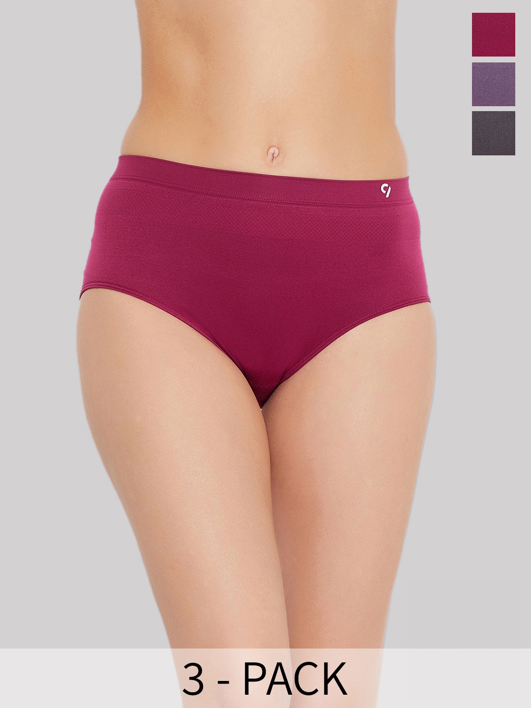 

C9 AIRWEAR Pack Of 3 Seamless Hipster Briefs M1174_Pack2, Purple