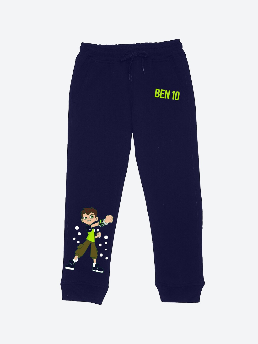 

YK Warner Bros Boys Humour and Comic Ben 10 Graphic Printed Joggers, Navy blue