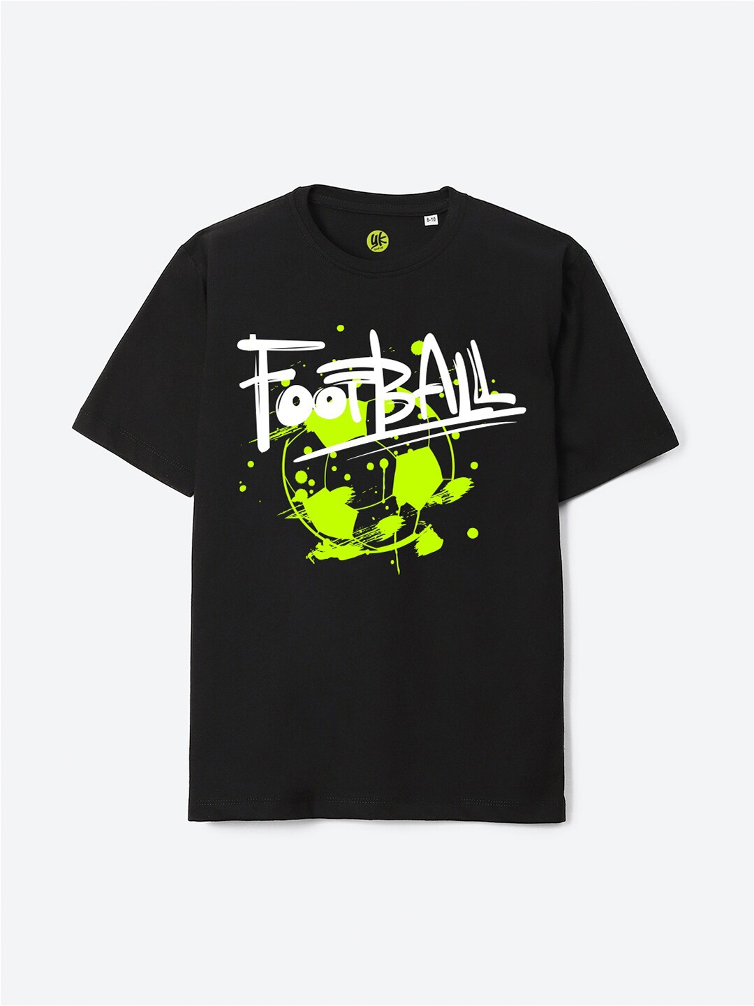 

YK Boys Graphic Printed Pure Cotton T-Shirt, Black