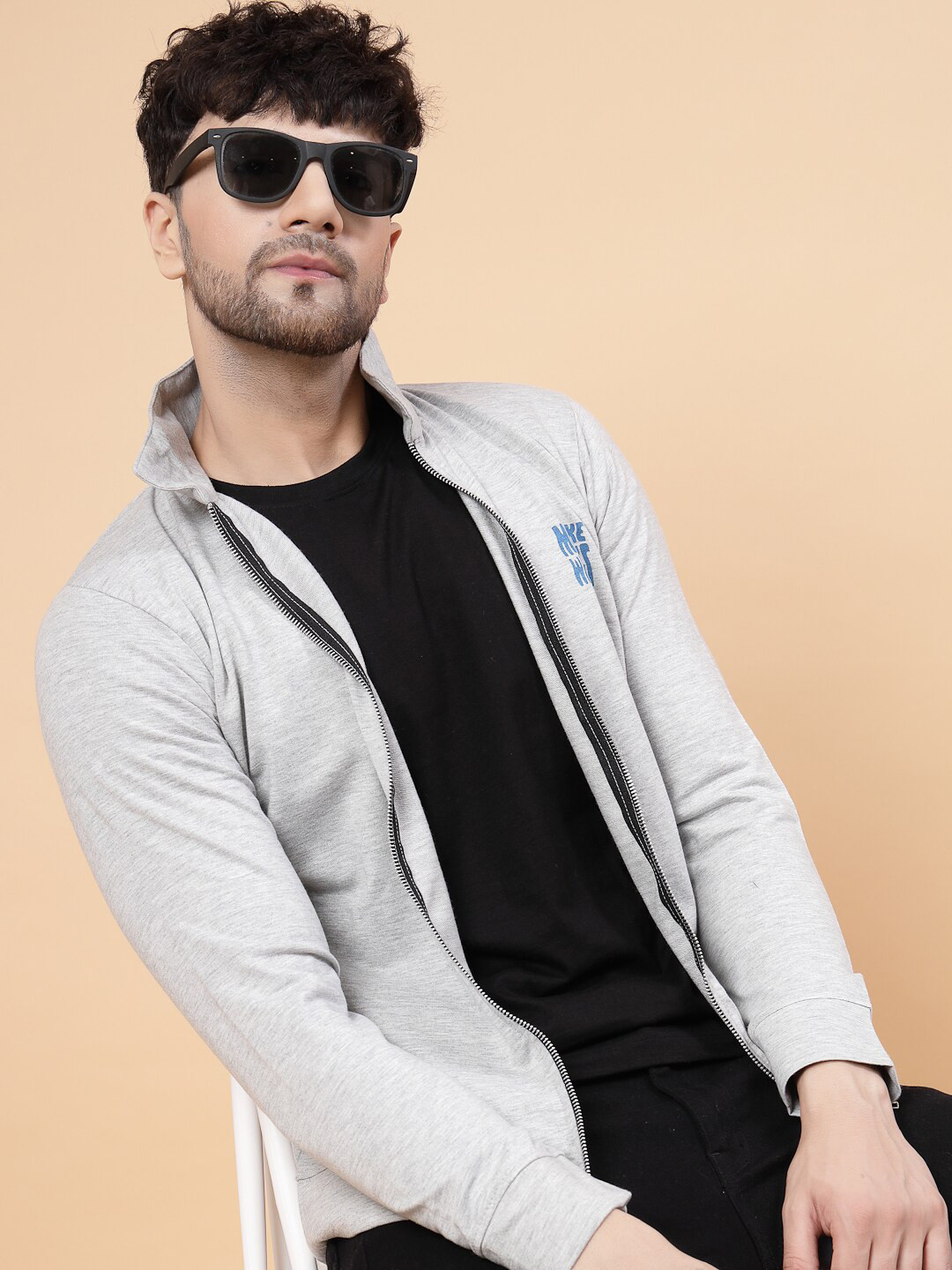 

Rigo Solid Open Casual Pullover Sweatshirt, Grey
