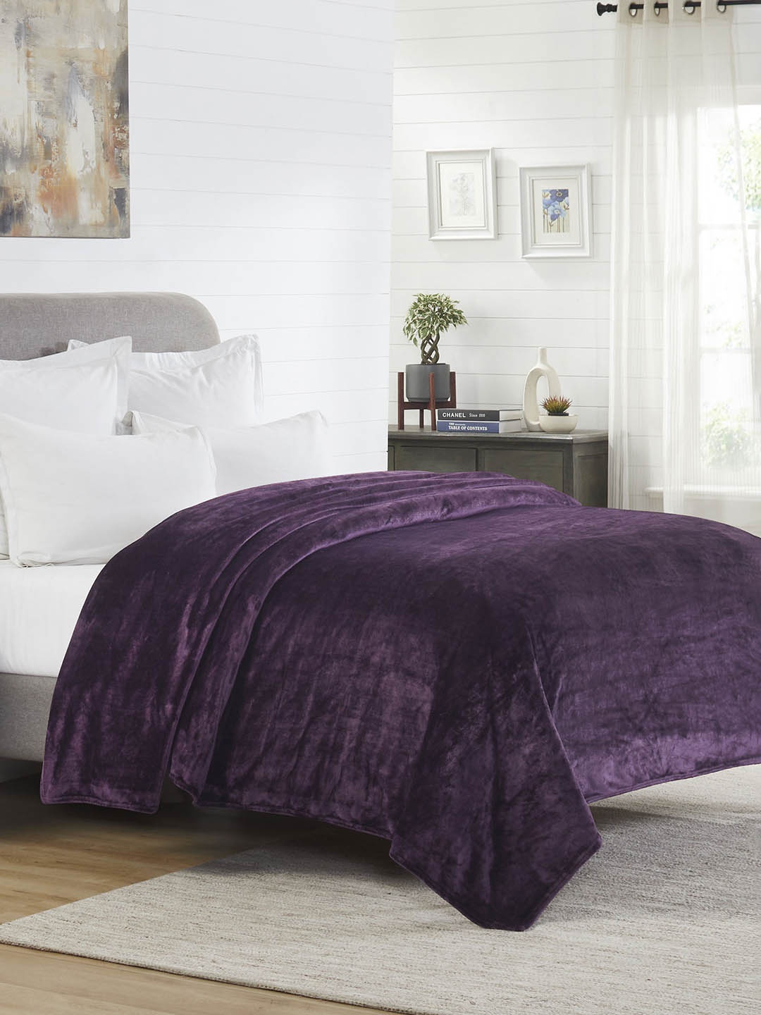 

MYTRIDENT Maroon Microfiber AC Room Double Bed Blanket
