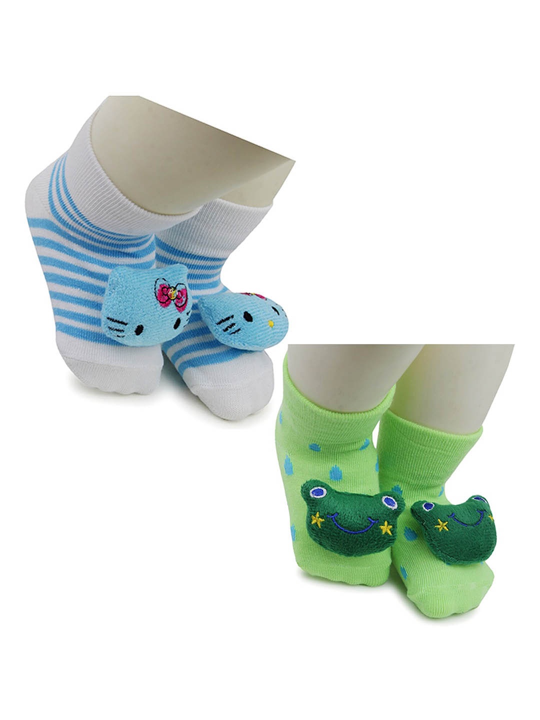 

BAESD Infants Pack Of 2 Patterned Cotton Ankle Length Socks, Blue