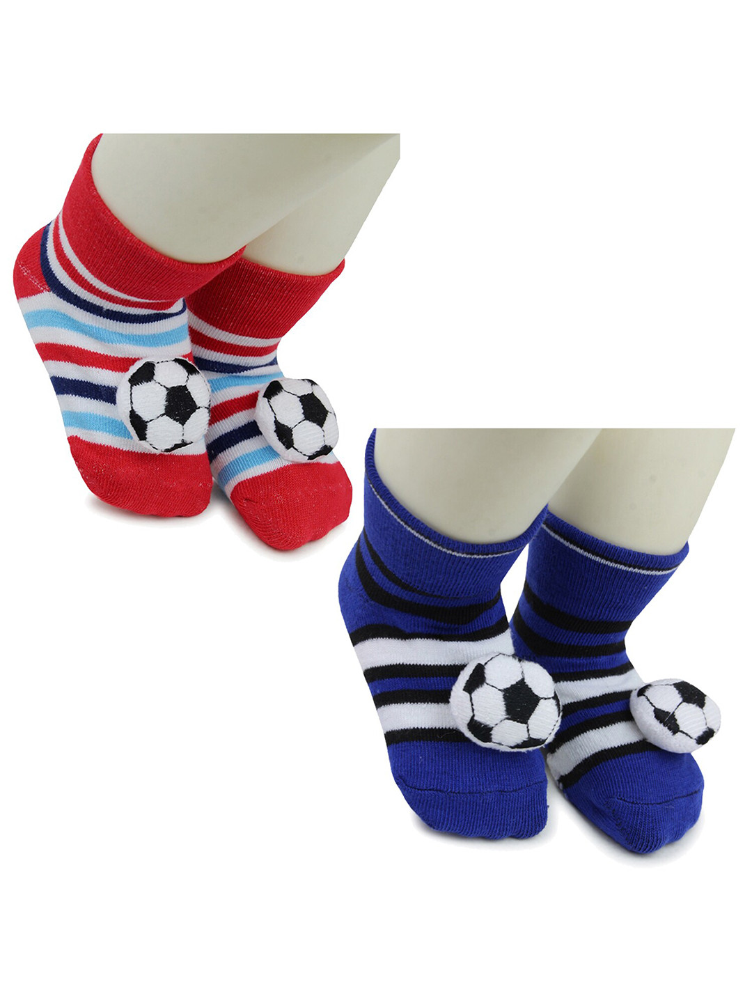 

BAESD Infants Pack Of 2 Patterned Ankle Length Socks, Red