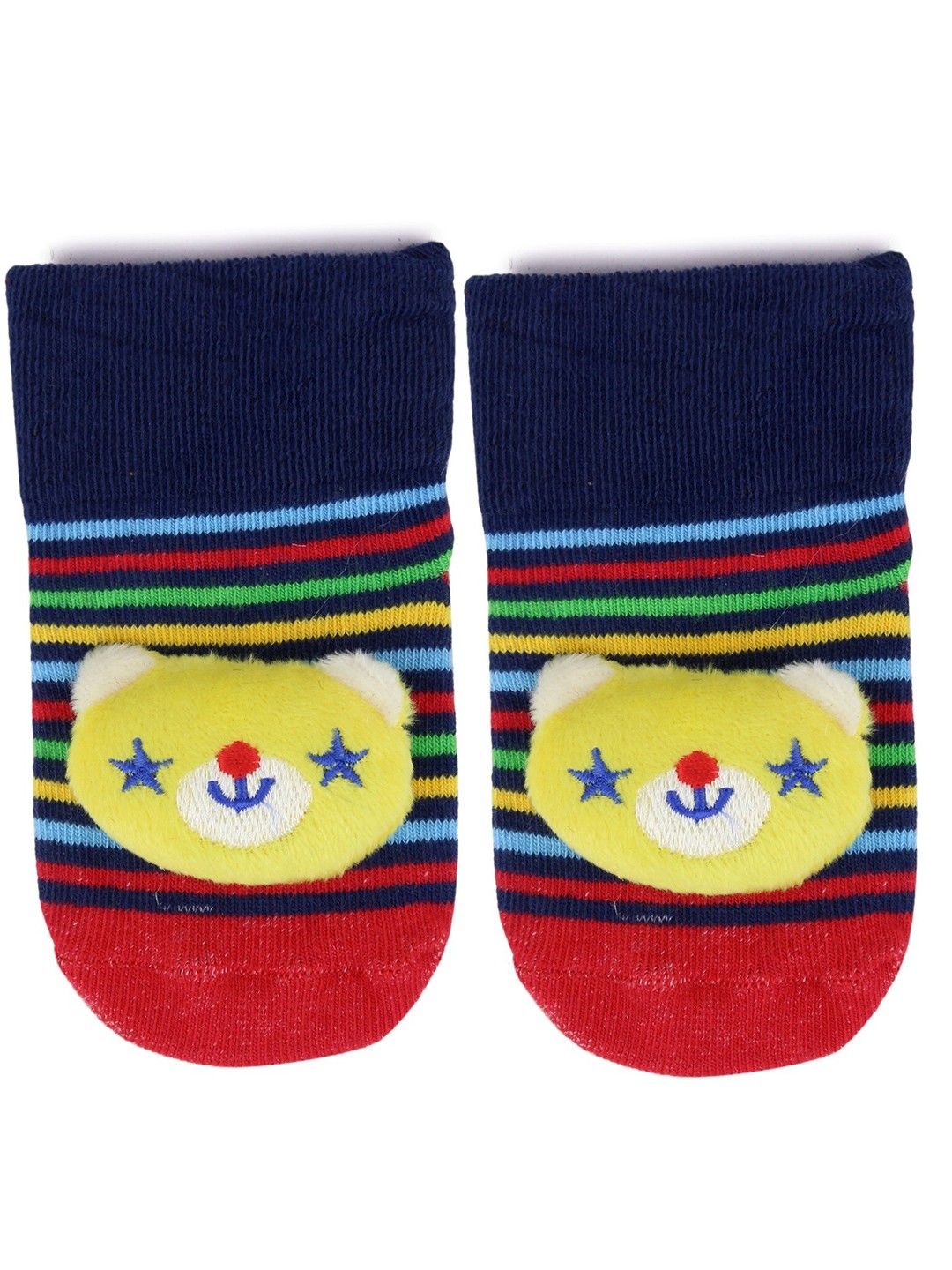 

BAESD Infants Patterned Anti-Skid Ankle Length Socks, Navy blue