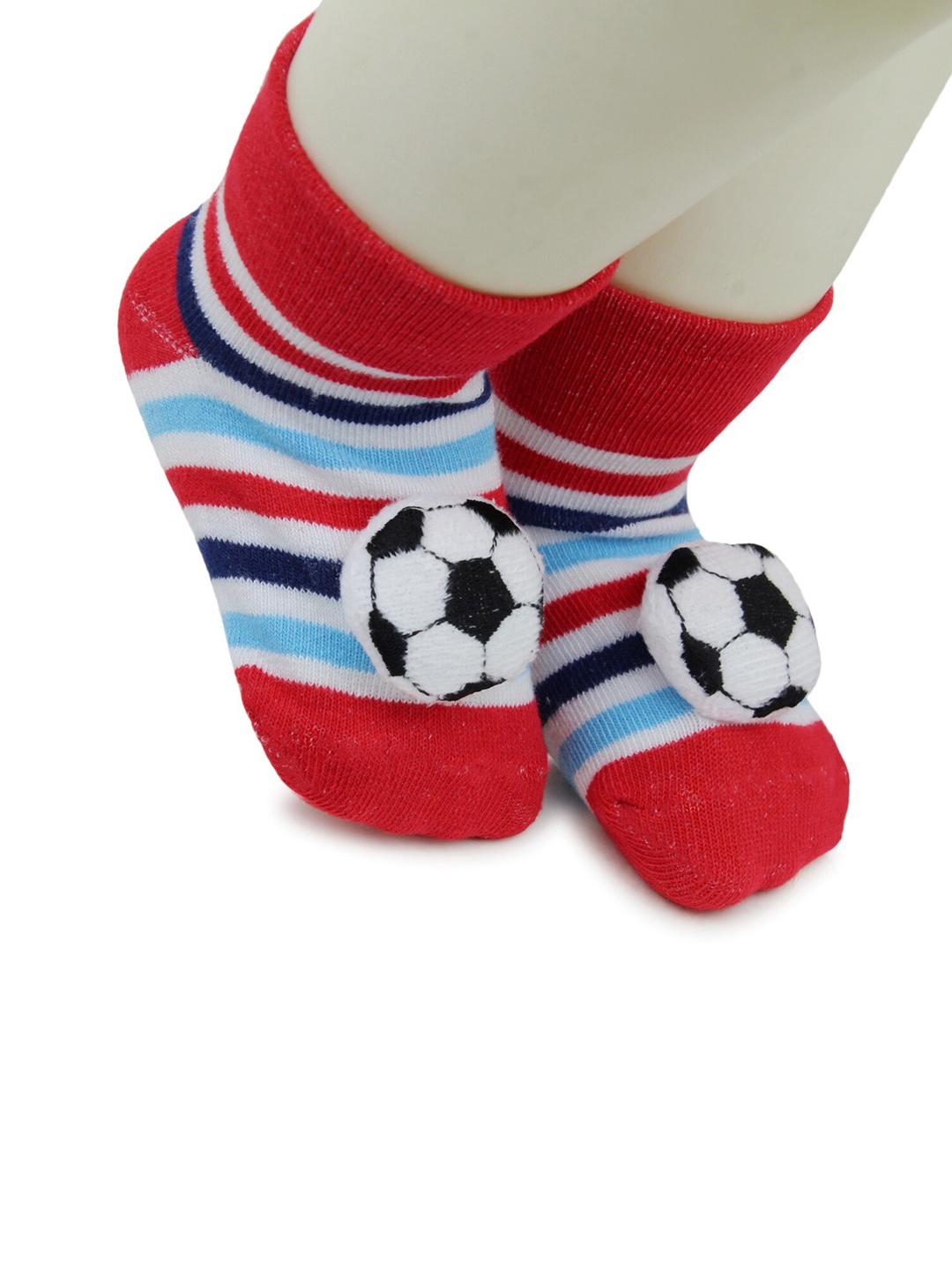 

BAESD Infants Patterned Anti-Skid Above Ankle Length Socks, Red