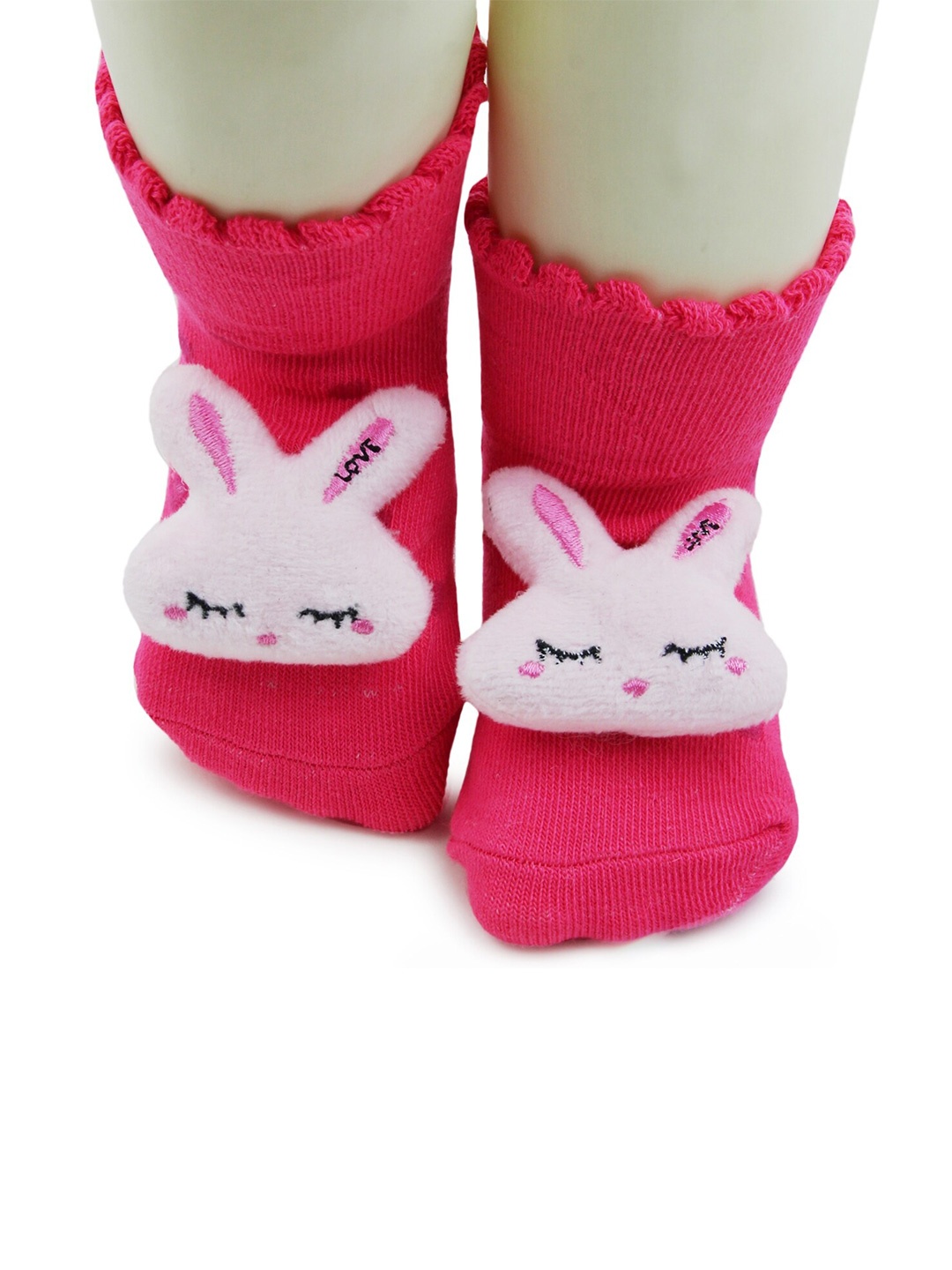 

BAESD Infants Patterned Anti-Skid Cotton Above Ankle Length Socks, Pink