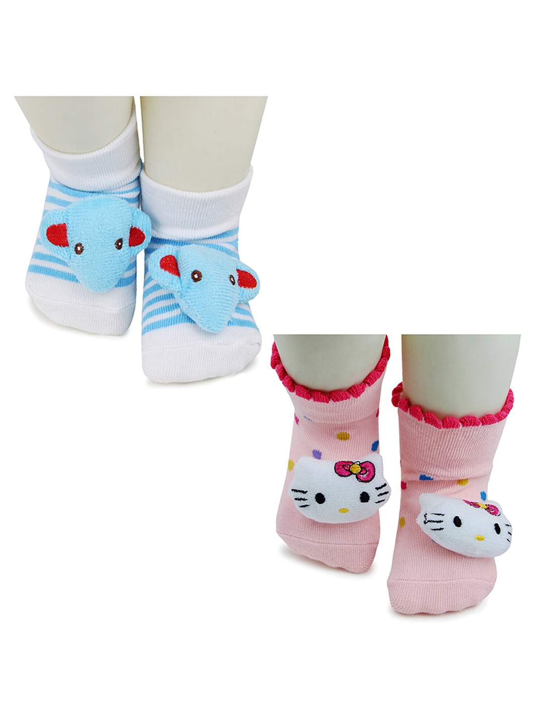 

BAESD Infants Pack Of 2 Patterned Ankle Length Socks, Blue