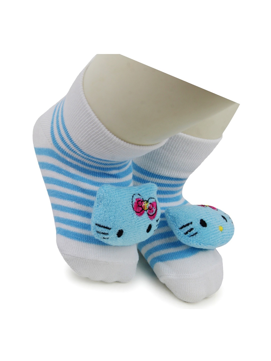 

BAESD Infant Kids Striped Above Ankle Length Anti-Skid Socks, Blue