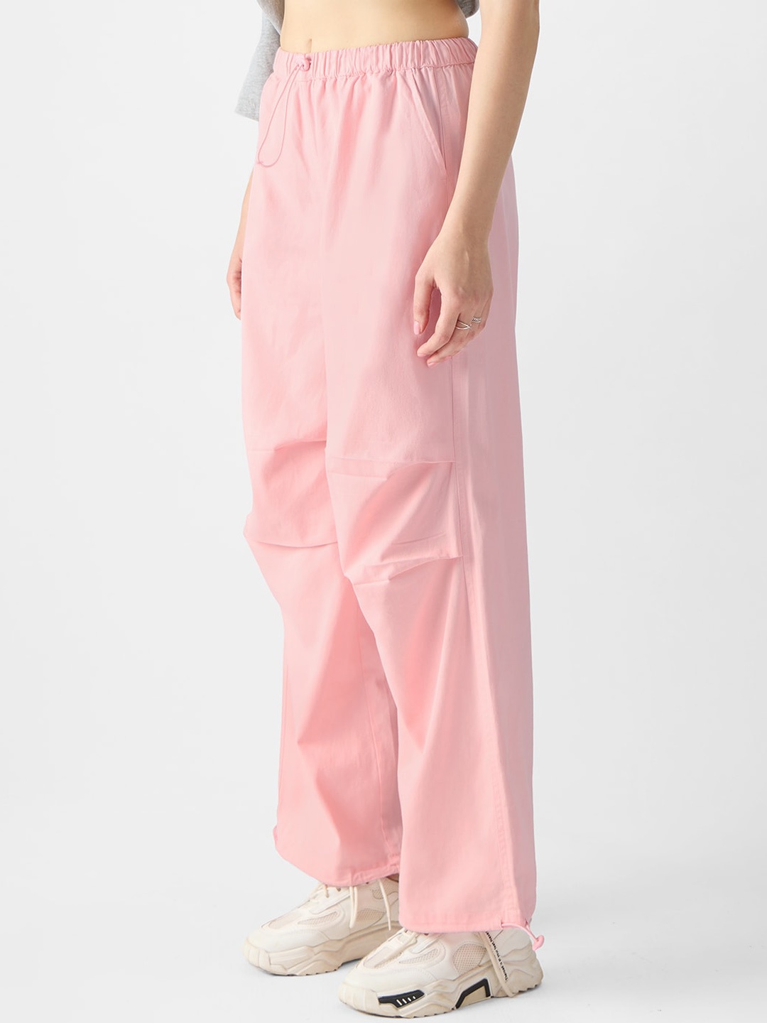 

The Souled Store Women Pure Cotton Regular Fit Joggers, Pink