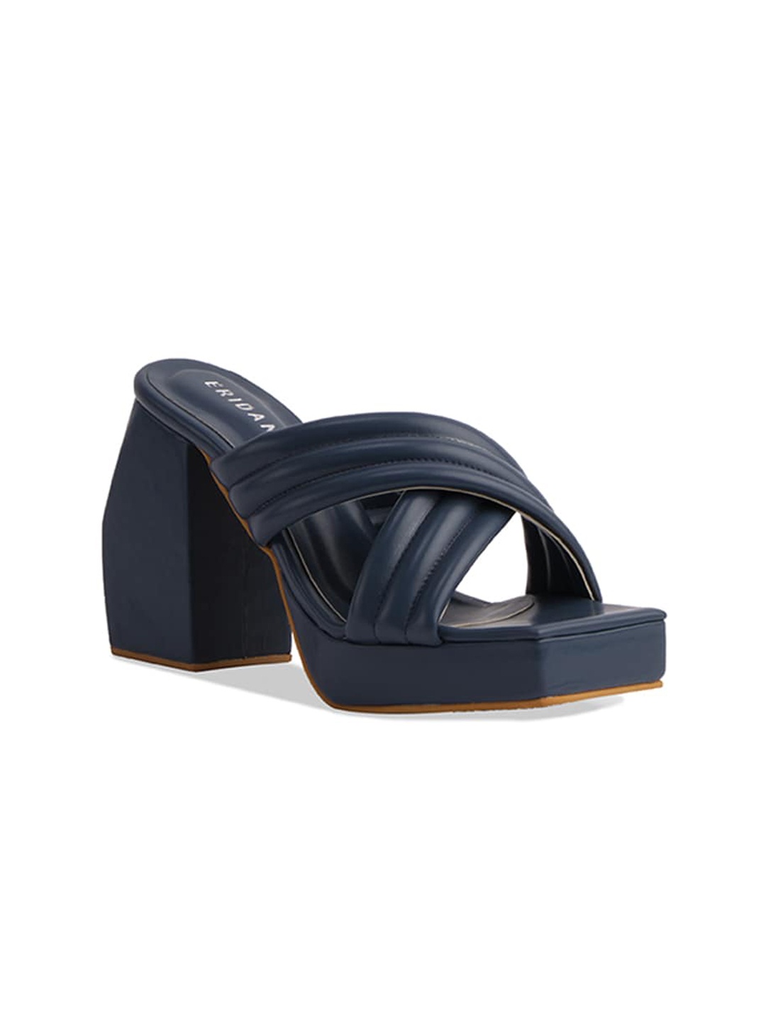 

ERIDANI Orelia Open Toe Platform Heels, Navy blue