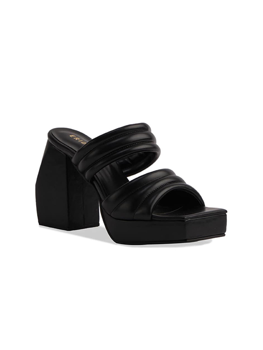 

ERIDANI Open Toe Platform Heels, Black