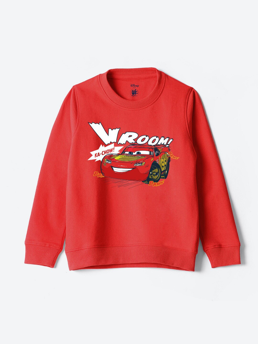 

YK Disney Kids Cars Printed Round Neck Sweatshirt, Red