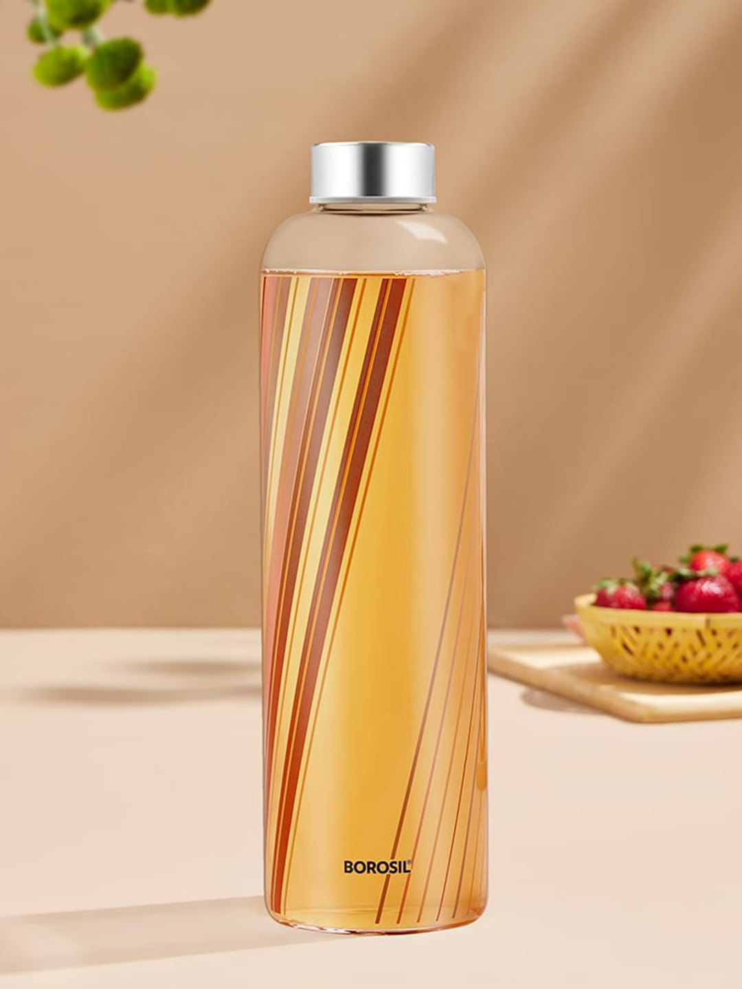

BOROSIL Prism Transparent Borosilicate Glass Bottle 1L