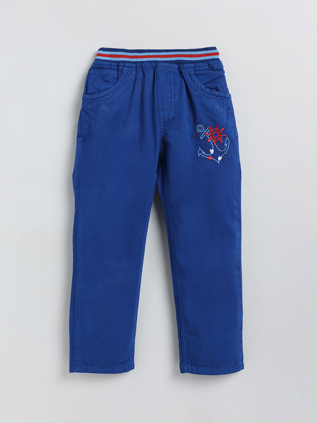 

Olio Kids Girls Easy Wash Cotton Trousers, Blue