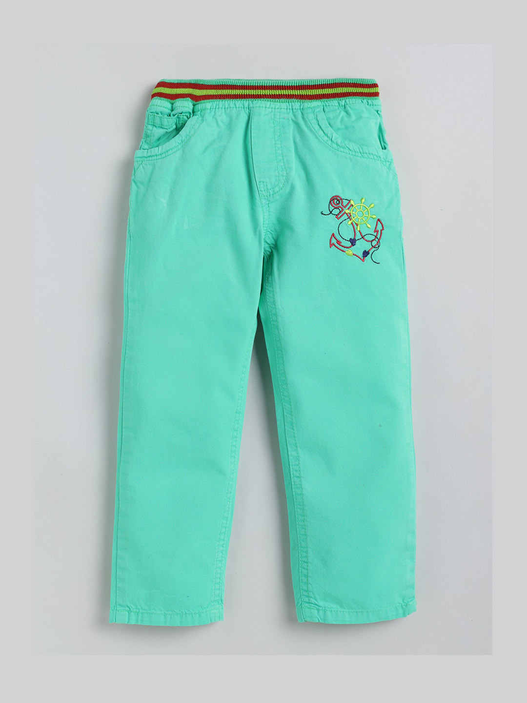 

Olio Kids Girls Easy Wash Cotton Trousers, Green