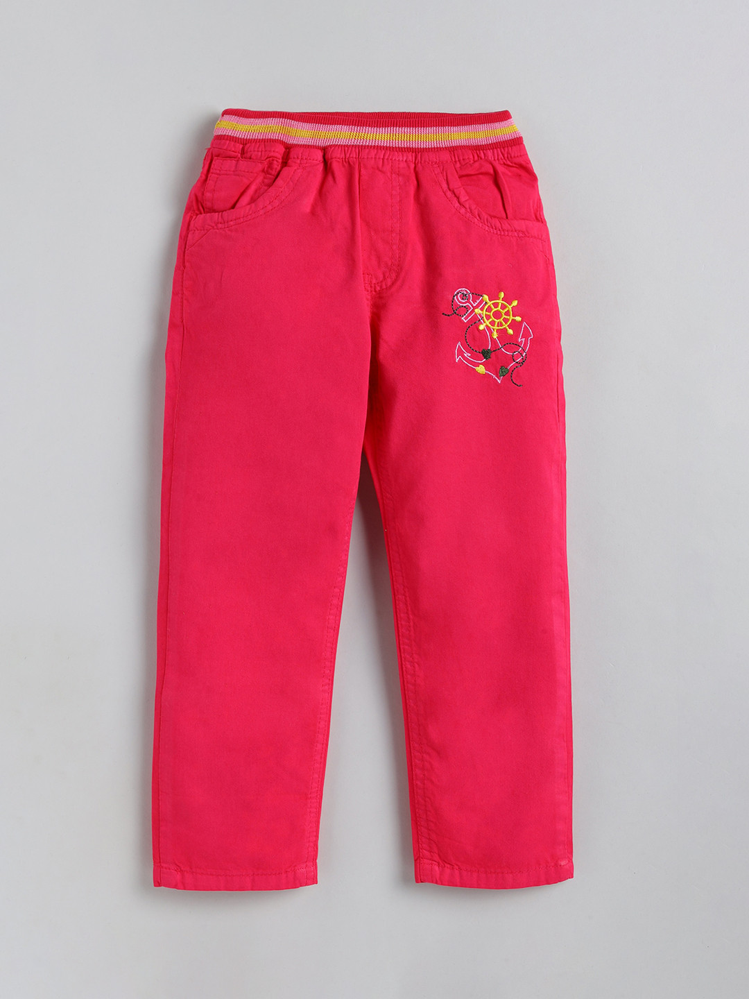 

Olio Kids Girls Easy Wash Cotton Trousers, Pink
