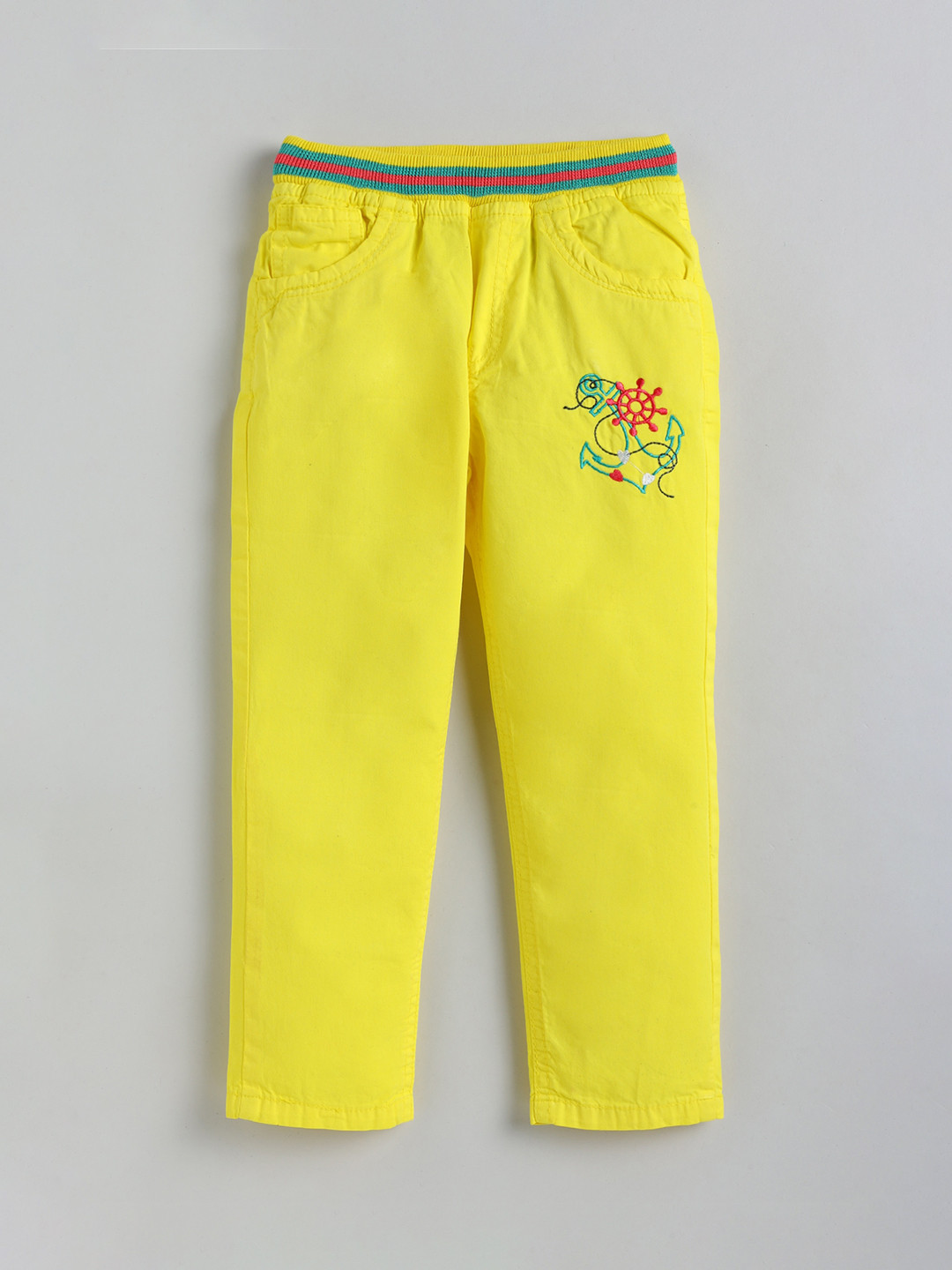 

Olio Kids Girls Easy Wash Cotton Trousers, Yellow