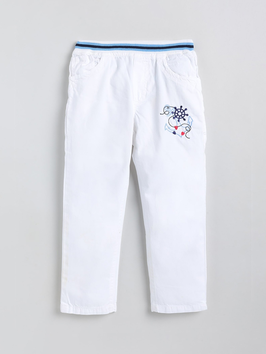 

Olio Kids Girls Easy Wash Cotton Trousers, White