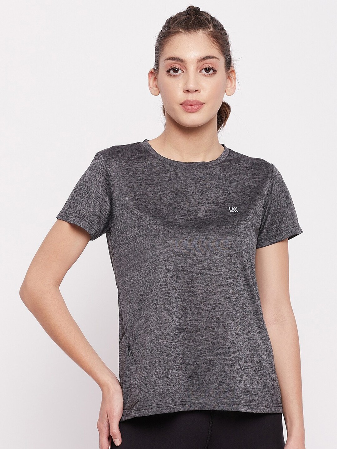 

URKNIT Self Design Sports T-Shirt, Grey