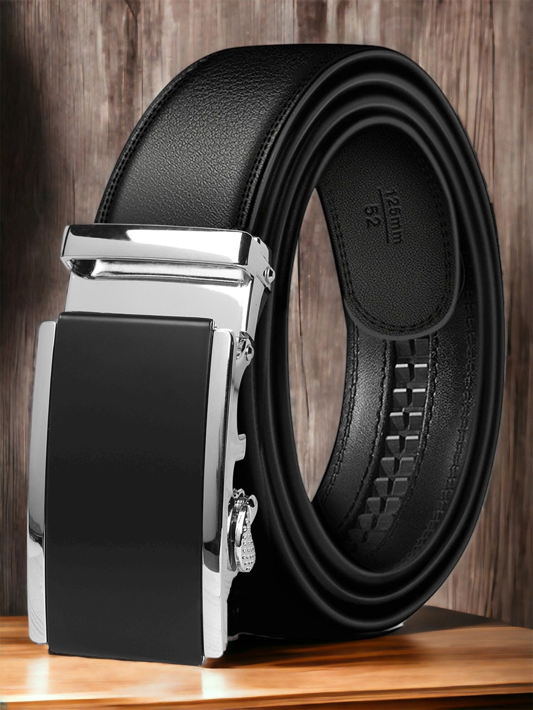 

INVICTUS Men Slider Buckle Belt, Black