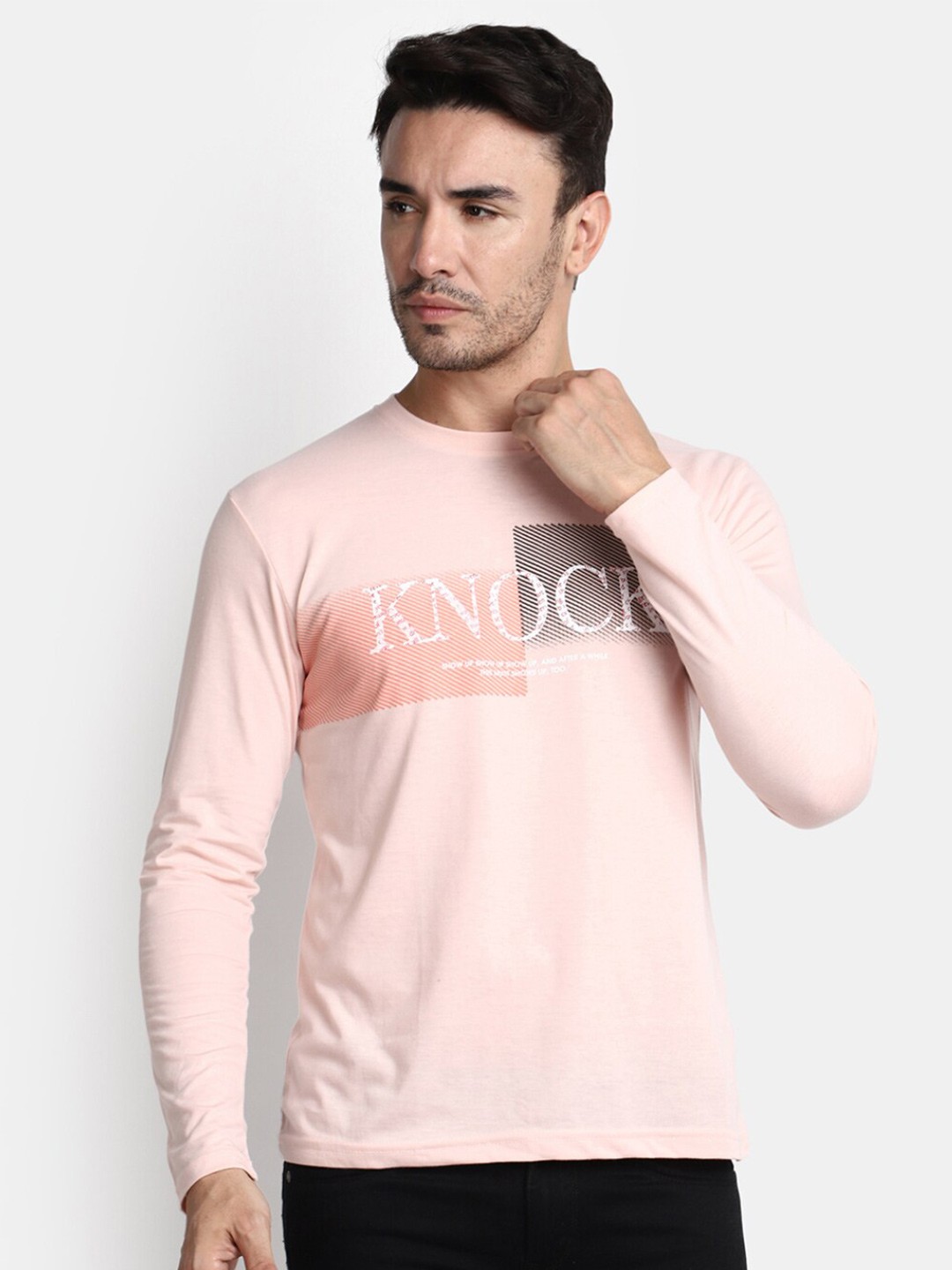 

V-Mart Typography Printed T-shirt, Pink
