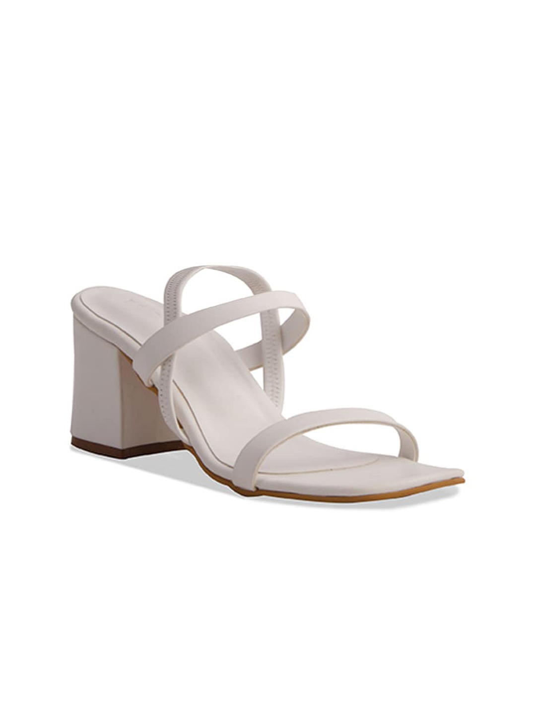 

ERIDANI Block Heels With Backstrap, White