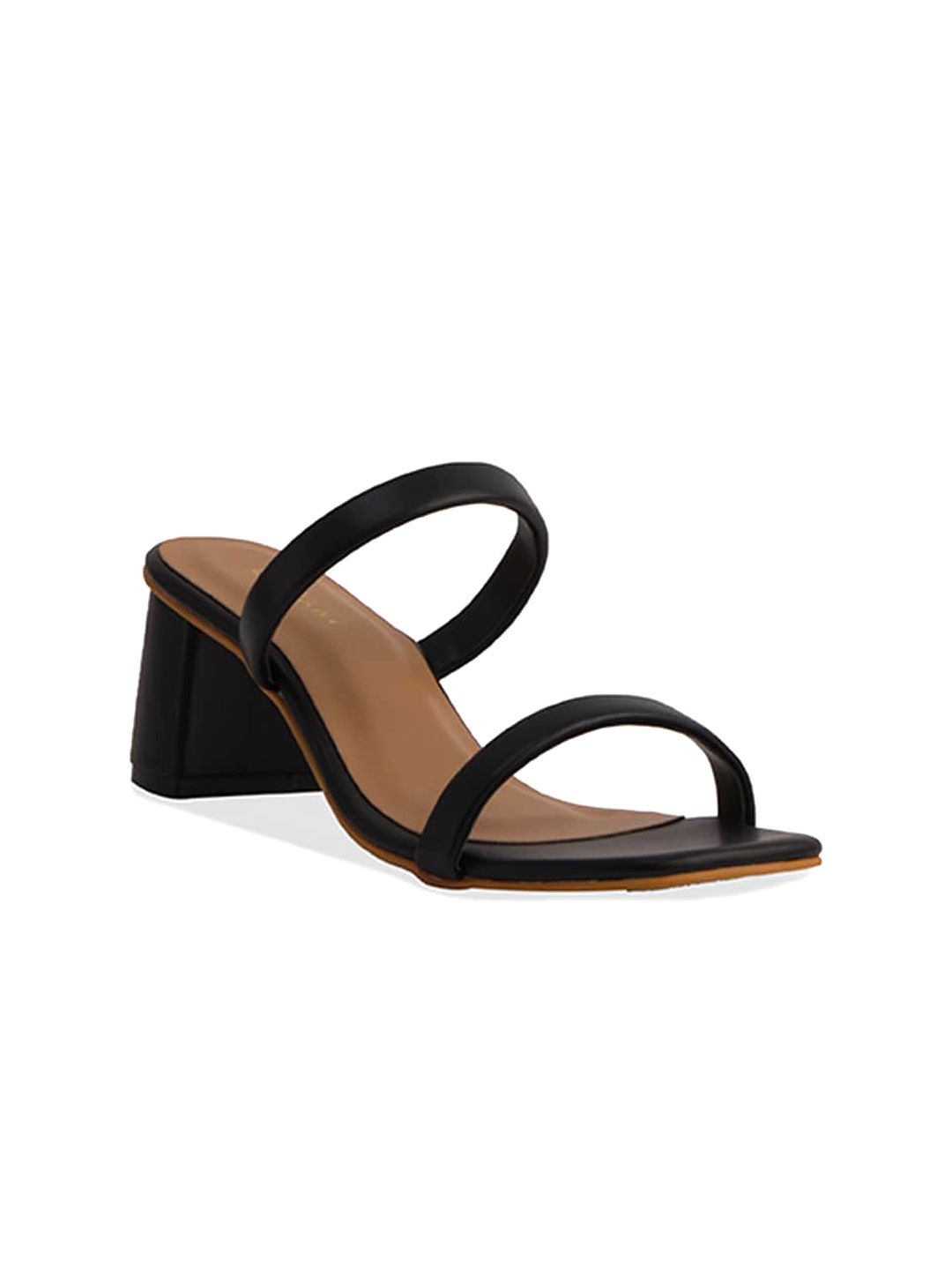 

ERIDANI Open Toe Block Heels, Black