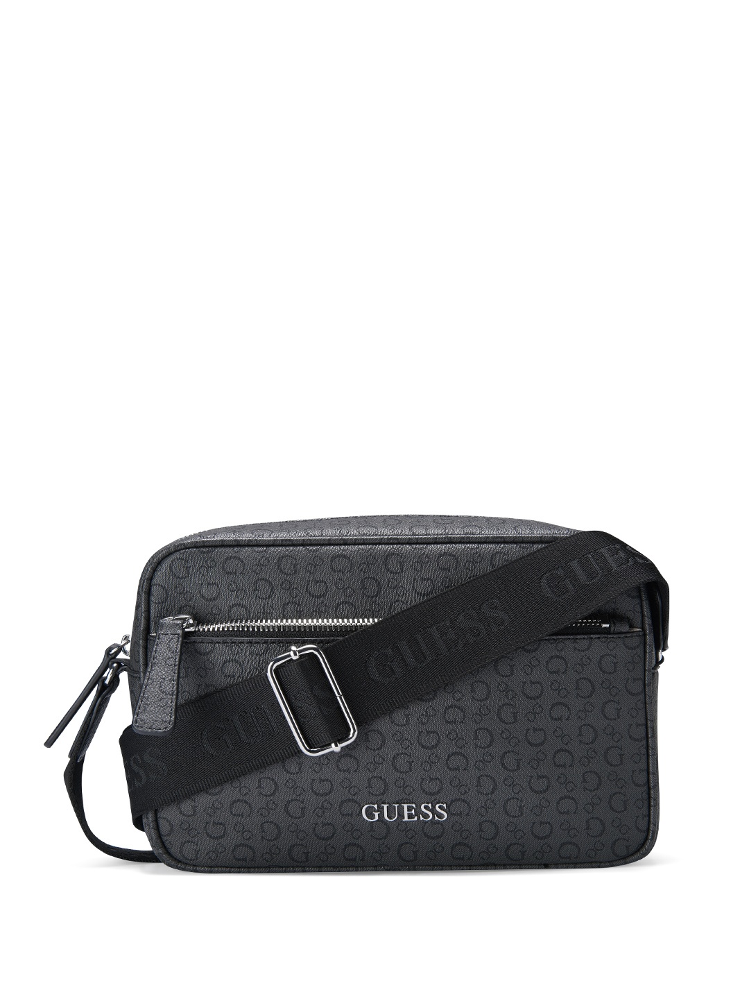 

GUESS Printed Structured Sling Bag, Black