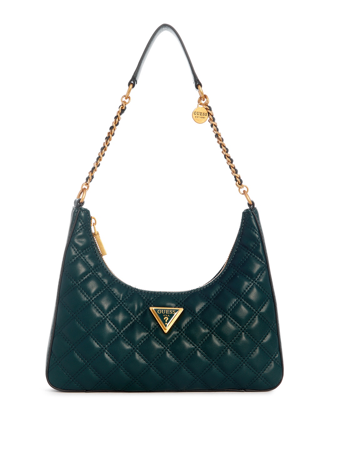 

GUESS PU Structured Shoulder Bag, Green