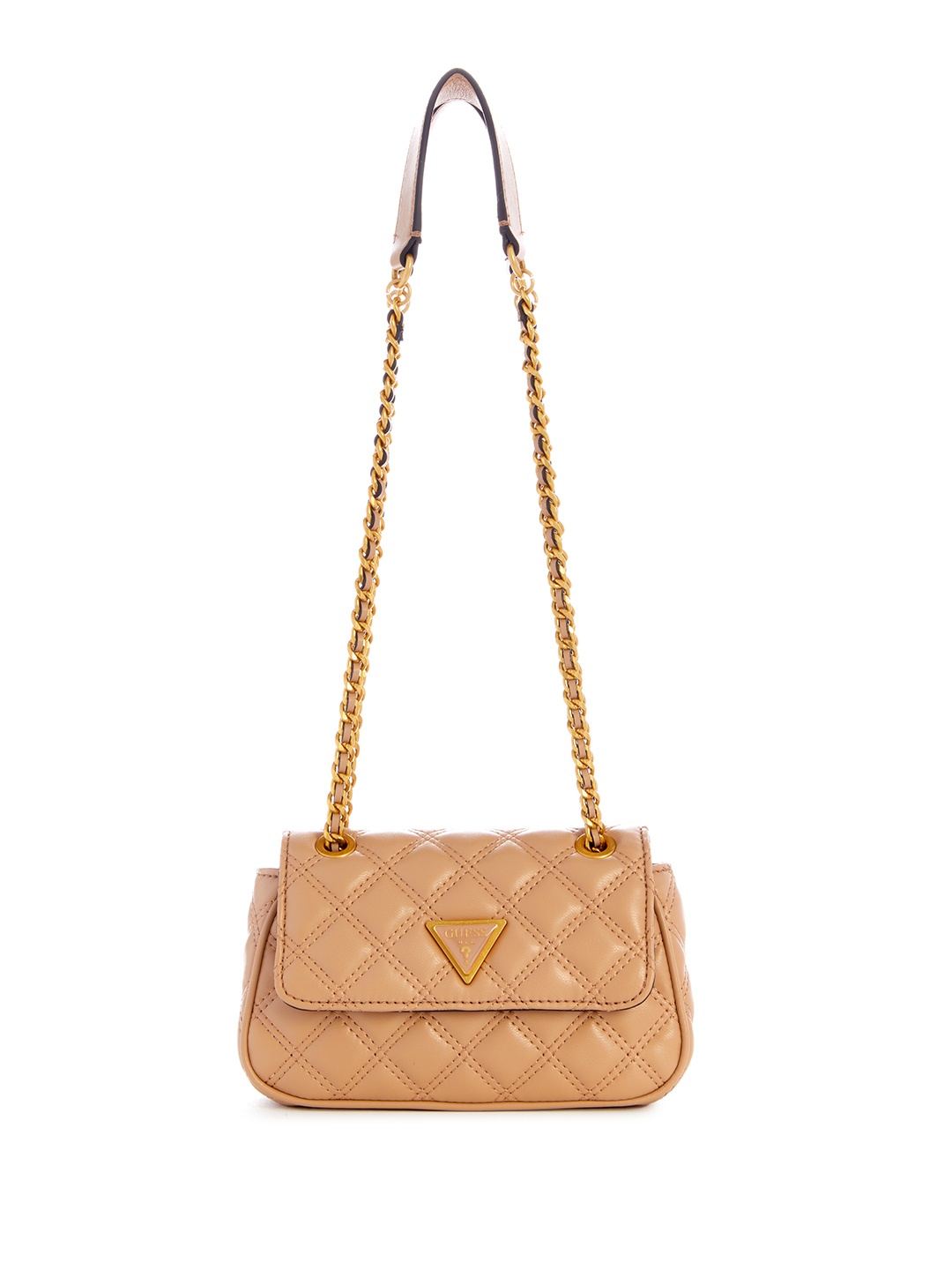 

GUESS Structured Shoulder Bag with Quilted Detail, Nude