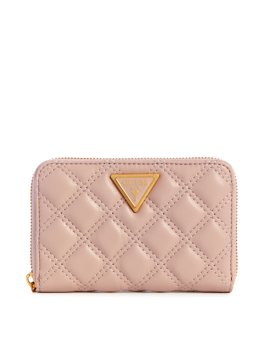

GUESS Women Quilted Detail Zip Around Wallet, Rose