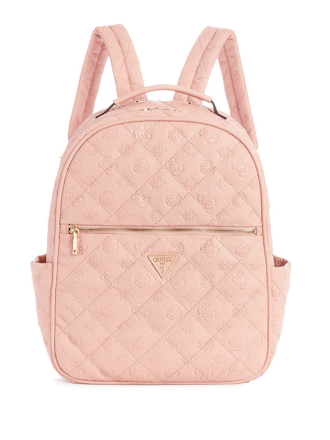 

GUESS Women Brand Logo Printed & Quilted Backpack- 19.3 Litres, Pink