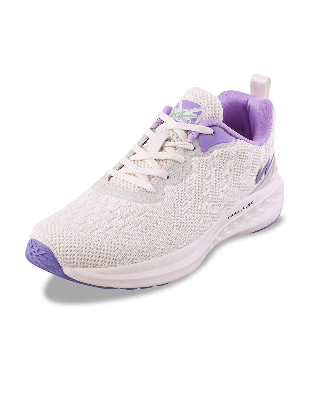 

Campus Women CAMP GABBIE Textile Memory Foam Running Shoes, Off white