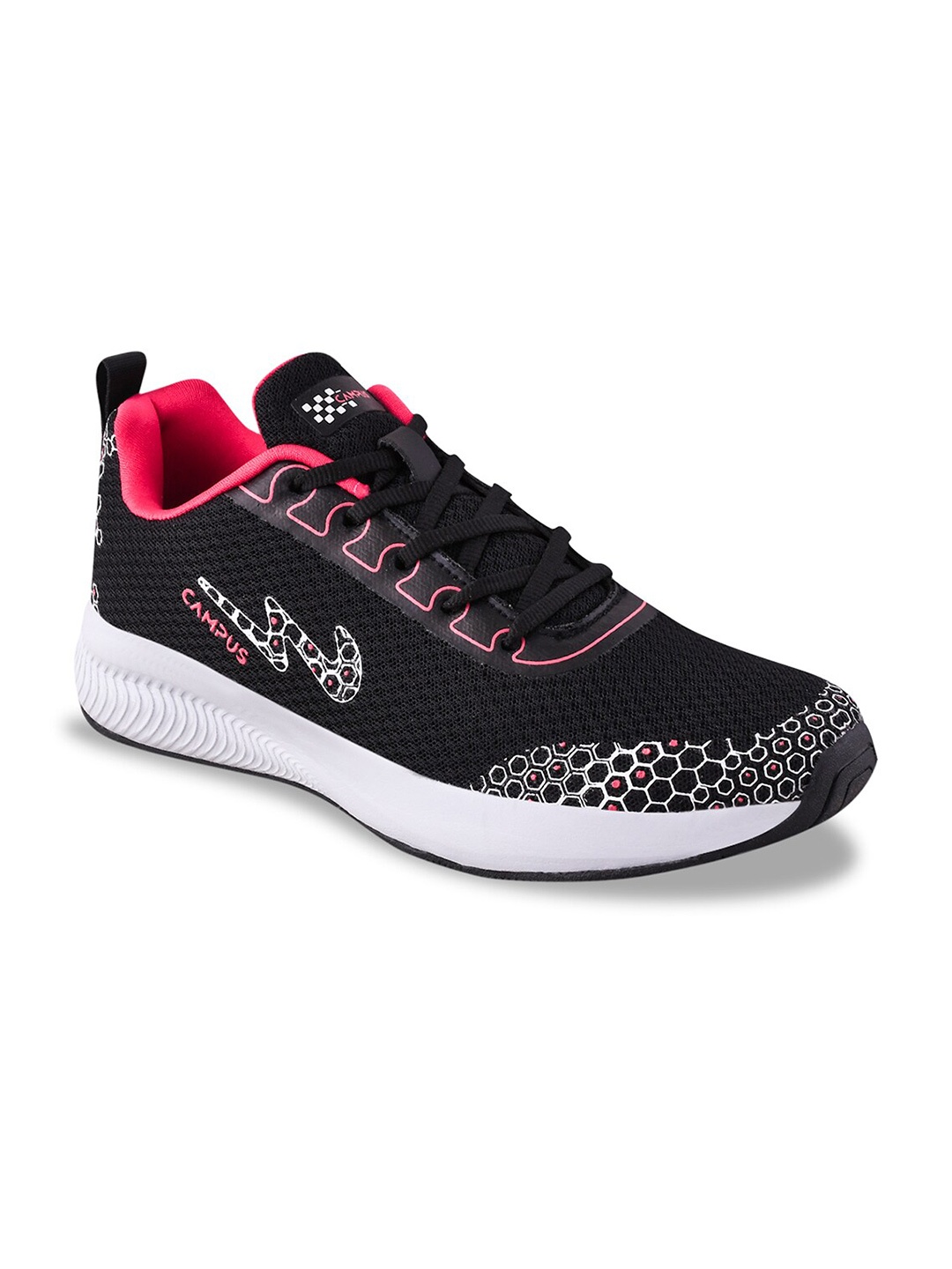 

Campus Women Mesh Running Sports Shoes, Black