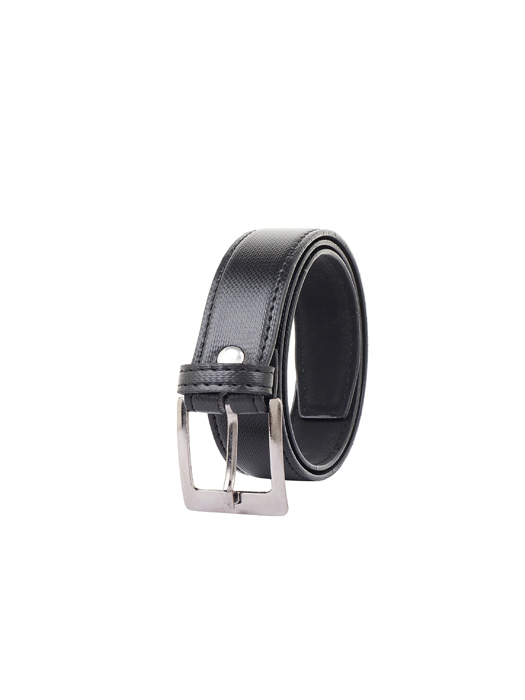 

Zacharias Men Textured Slim Belt, Black