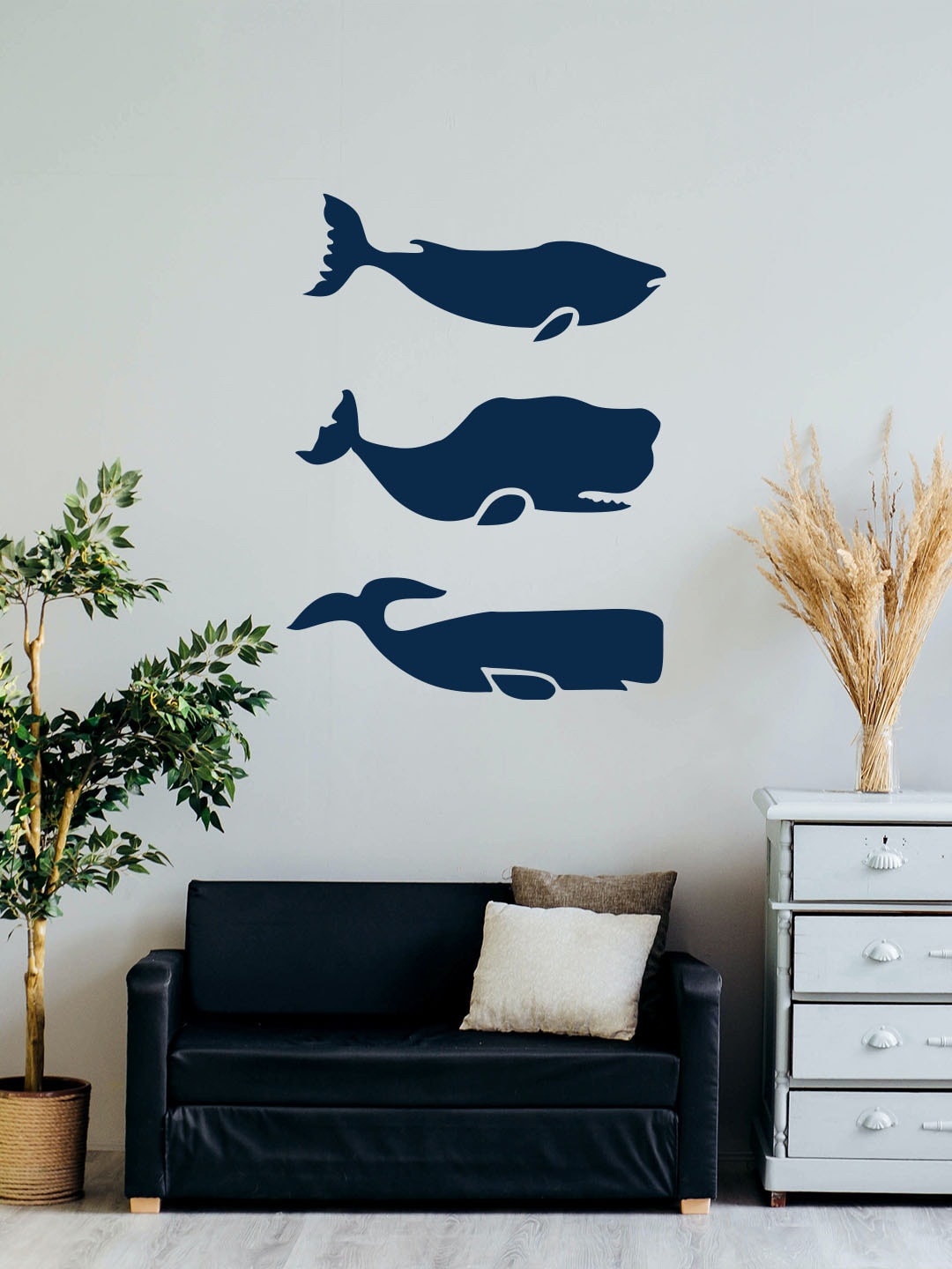 

KAYRA DECOR White Willy Whale Design Wall Painting Stencil