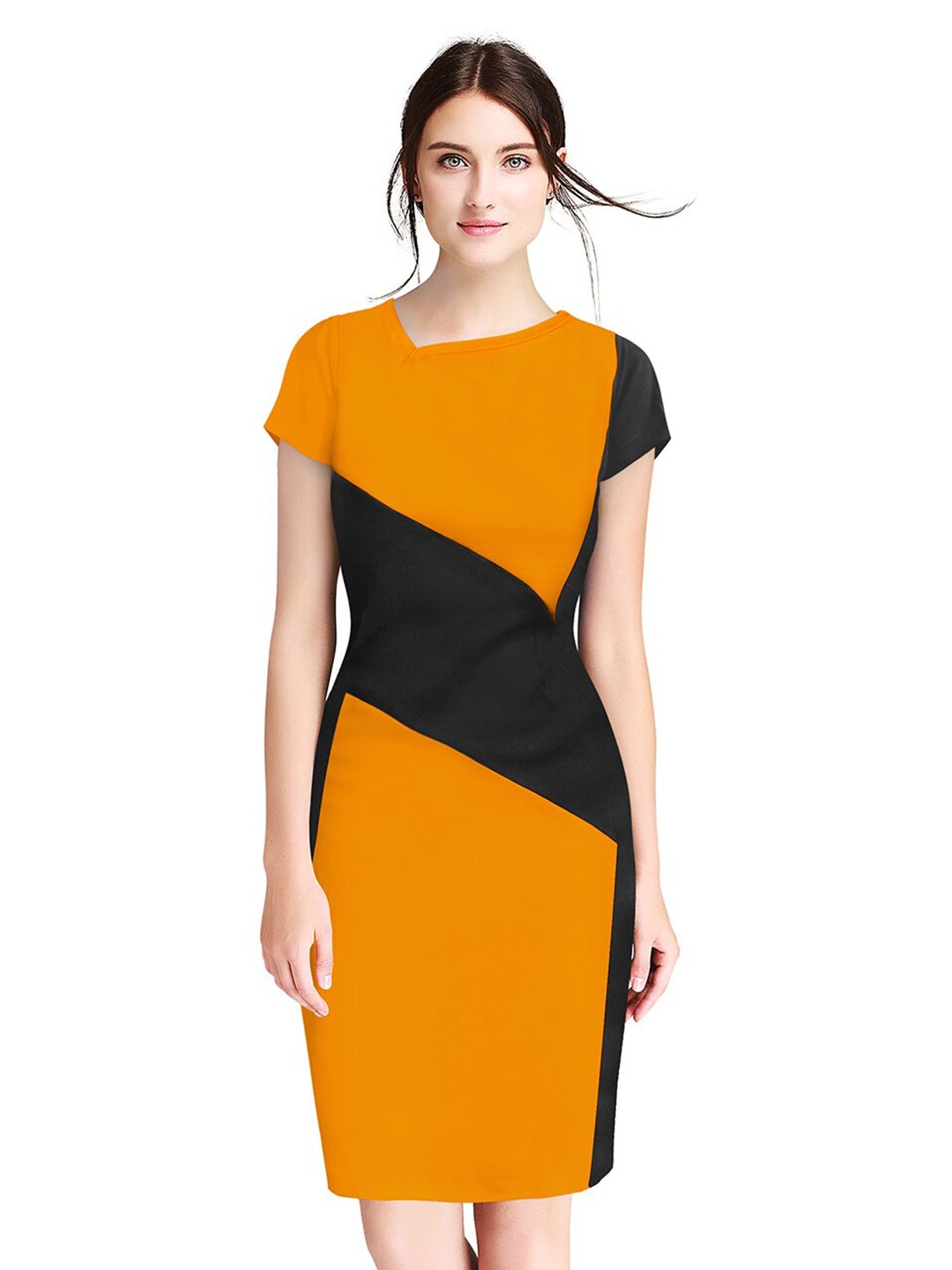 

BAESD Colourblocked Sheath Dress, Yellow