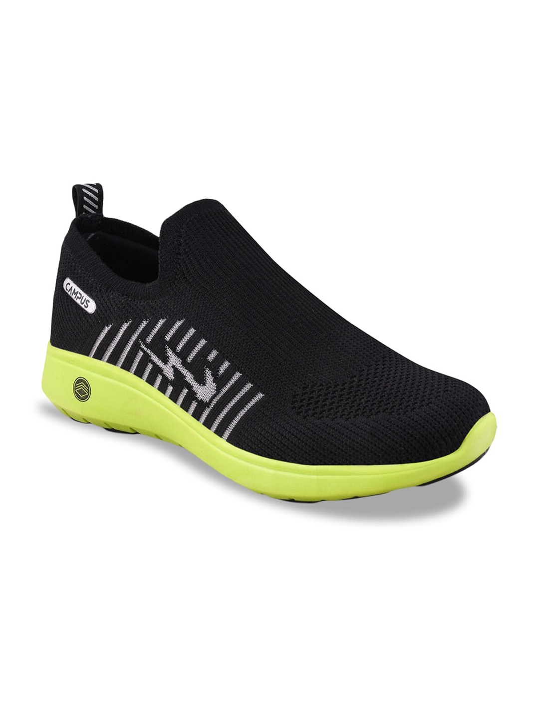 

Campus Men Textile Walking Marking Shoes, Black