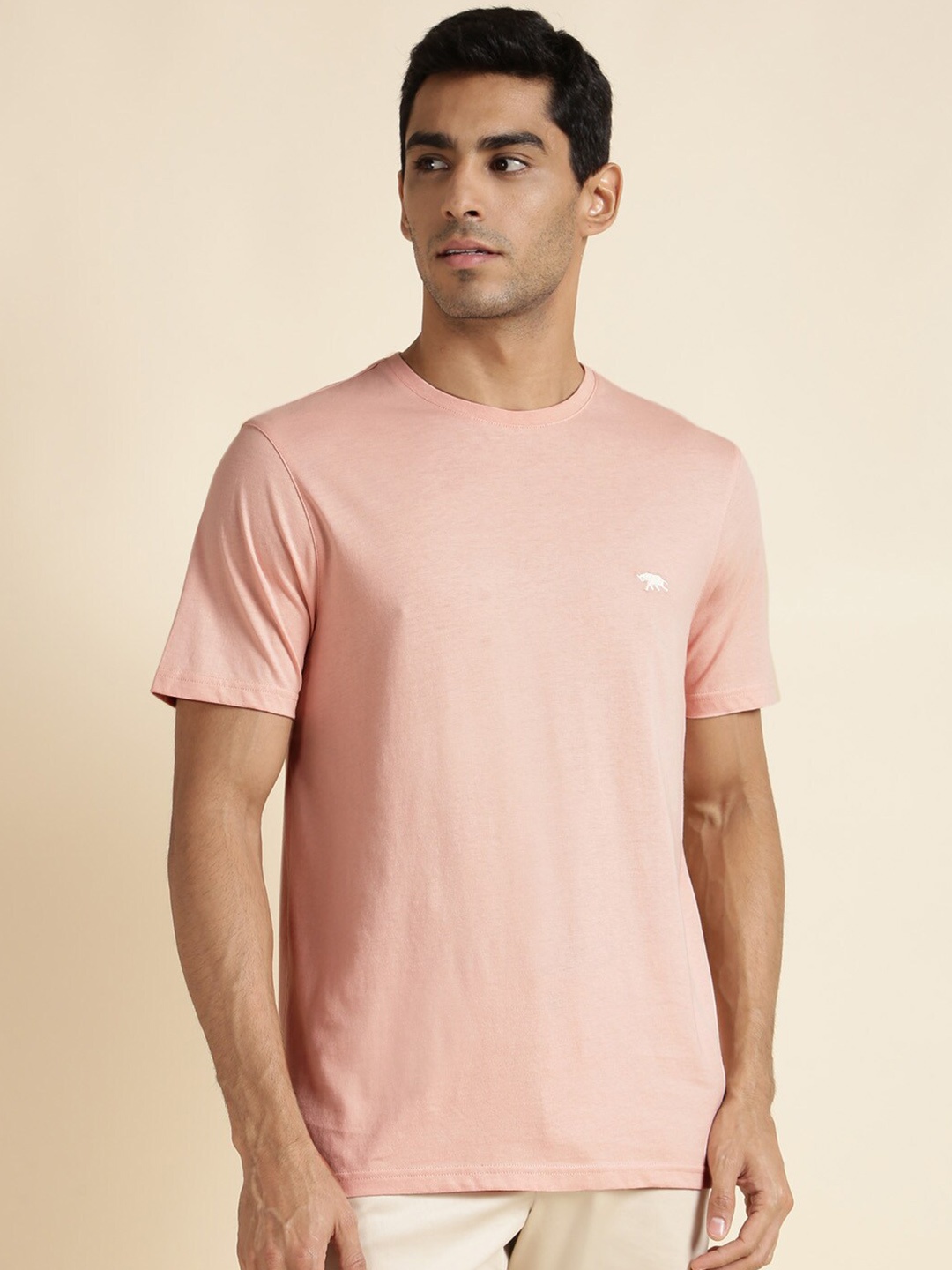 

Andamen Round Neck Cotton T-shirt, Pink